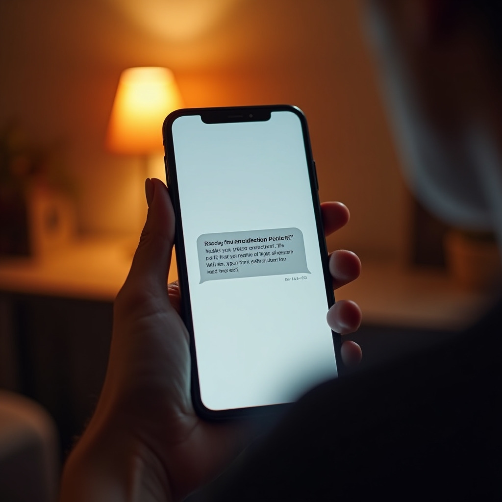 Smartphone zeigt eine automatische SMS-Terminerinnerung für einen Nachhilfetermin